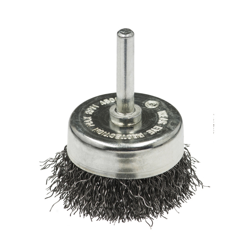 Щетка чашечная, гофрированная для дрелей № 591 ПрофОснастка Эксперт хв 6 мм D75 мм RPM 4500 SS (нерж) 0,3