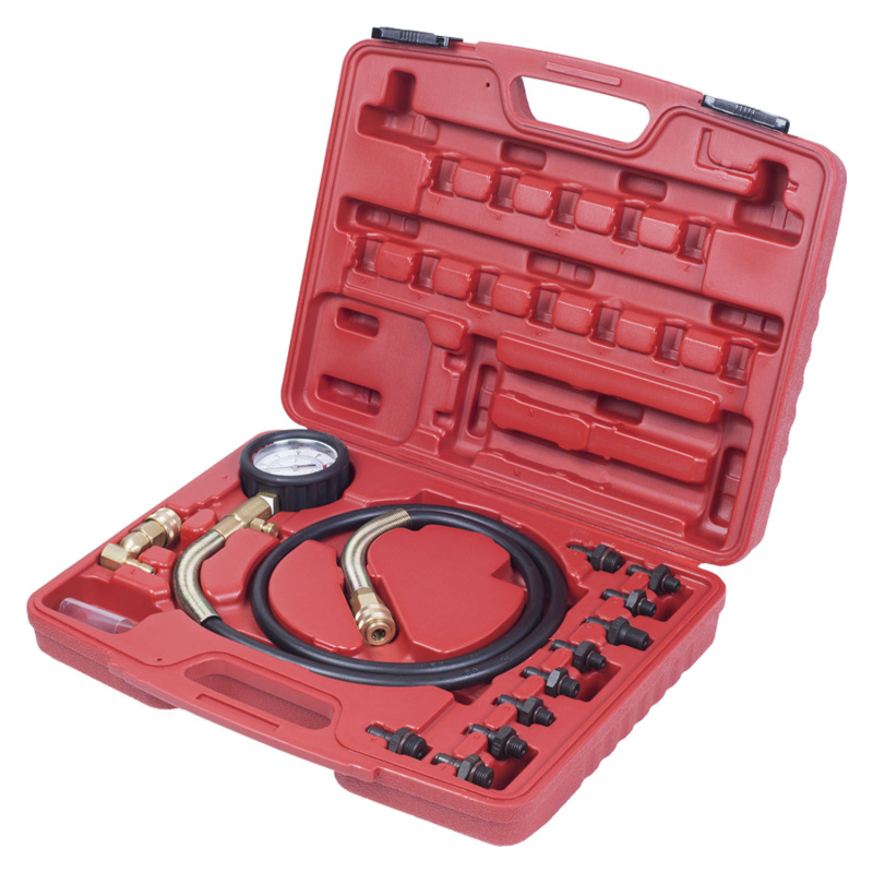 MACTAK Манометр для измерения давления масла, шкала 0-10 bar., с компл. переходников.  120-20010C