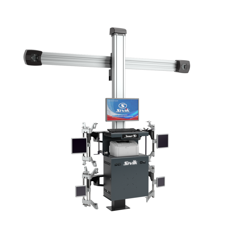 Стенд регулировки развала схождения Зенит-3D с подвесным кабинетом ТЛ2ПС