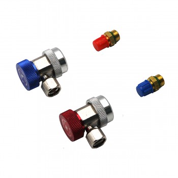 Быстросъемные муфты г-образные с адаптерами, фреон R134A  CT-A0104