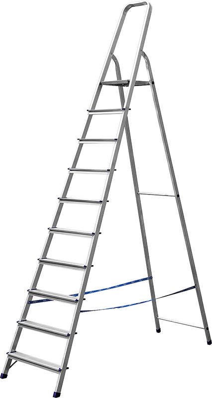 Лестница-стремянка алюминиевая, 10 ступеней, 208 см СИБИН 38801-10