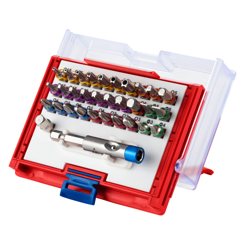 МАСТАК Набор вставок (бит) 1/4", TORX, HEX, PZ, PH, SLOT, 32 предмета  058-10032C